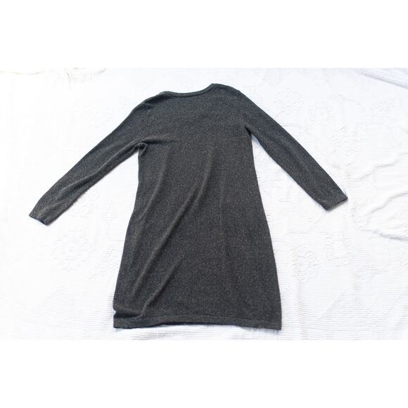 J. Jill Silk Blend Sweater Dress Gray Size Medium Fall Lagenlook Preppy So Soft - Picture 2 of 10